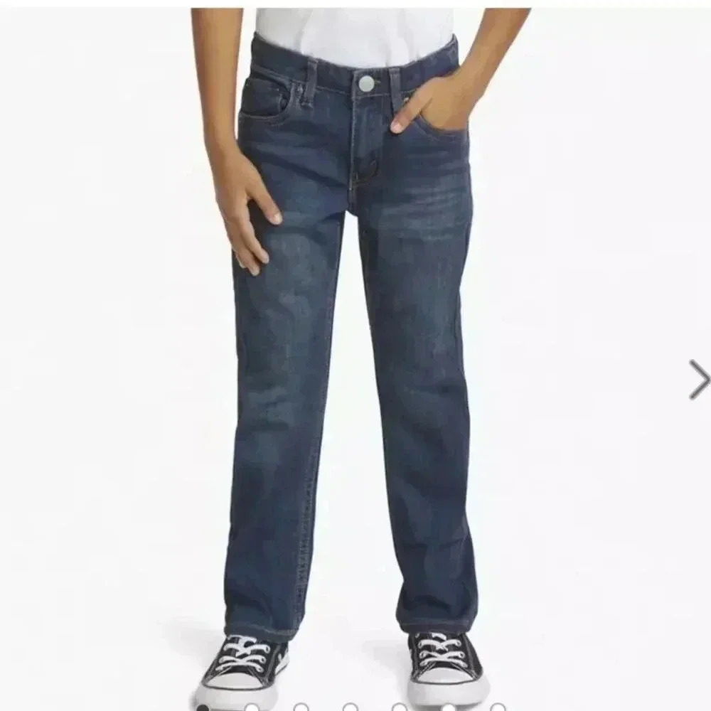 2/30 Levi’s Signature Straight Size 5 Regular Boys Jeans Denim Adjustable Waist